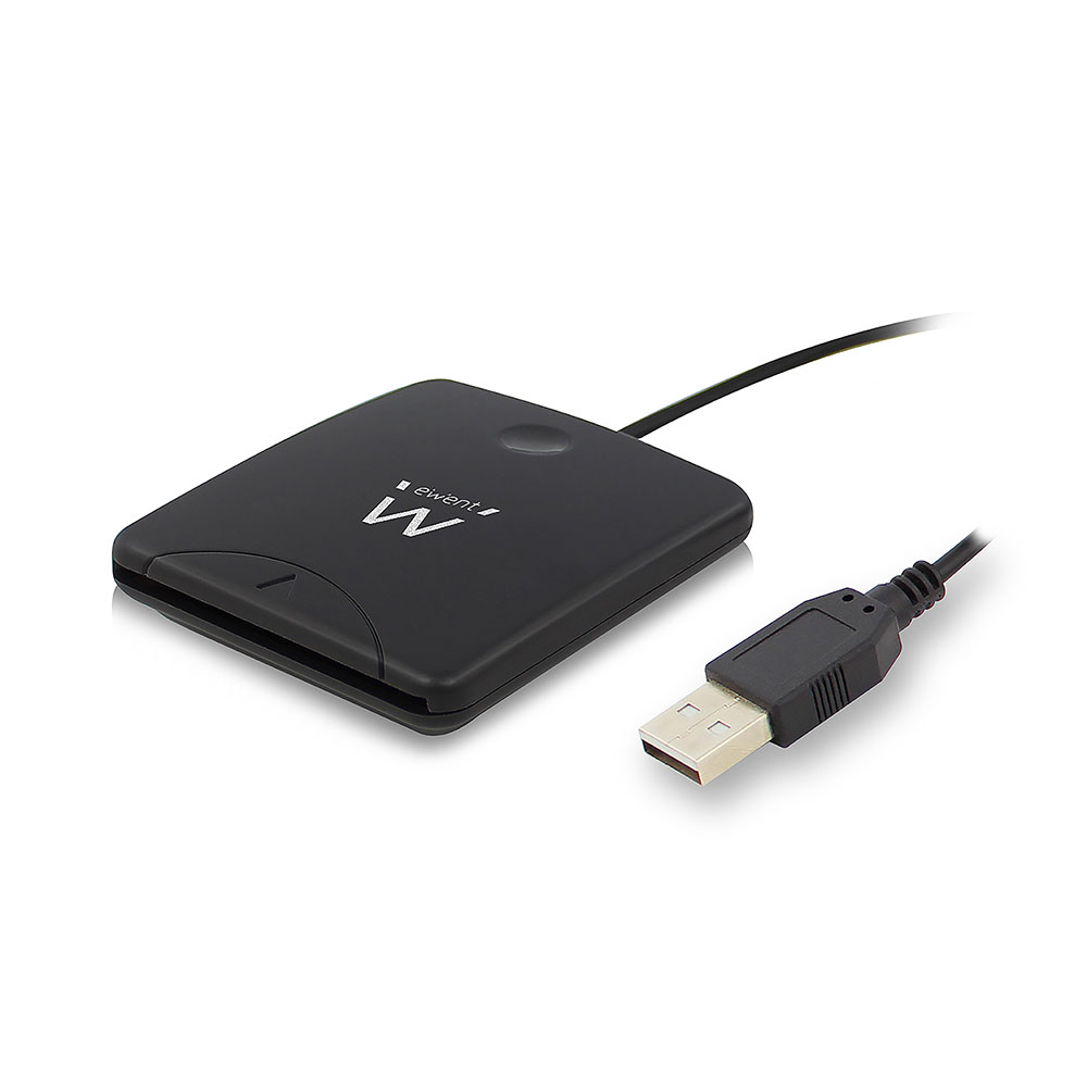 Ewent EW1052 Externe USB 2.0 Smartcard e-ID Kaartlezer - Zwart Top Merken Winkel
